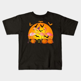 Happy Halloween Funny Flamingo Kids T-Shirt